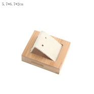 日韓簡(jiǎn)約風(fēng)格實(shí)木耳釘盤(pán)首飾展示托盤(pán)耳環(huán)首飾展示板珠寶道具 白絨竹子耳釘盤(pán)小號