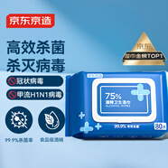 京東京造 75%酒精濕巾80片 殺菌濕巾紙 濕紙巾 衛生濕巾 消毒濕巾