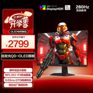 AOC 26.5英寸2K 原生280Hz QD-OLED 原生10Bit 硬件低藍光TUV護眼 不止240Hz電競游戲顯示器Q27G41ZDE