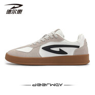 德?tīng)柣菽行逍锌?025秋季新款男士輕便百搭運動(dòng)休閑潮鞋德訓鞋 米色 44