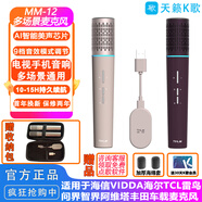 天籟K歌MM-8無(wú)線(xiàn)麥克風(fēng)家用電視k歌話(huà)筒適用海信東芝tcl東芝雷鳥(niǎo)vidda卡薩帝海爾問(wèn)界阿維塔車(chē)載麥克風(fēng) MM-12超心型咪芯【手機電視通用】夢(mèng)幻粉紫