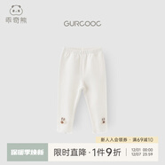 乖奇熊【彈力打底褲】女寶寶秋冬季長(cháng)褲子女童公主休閑褲甜美嬰兒外穿褲 米白 80