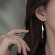 山頭林村巷南925純銀三角流蘇耳環(huán)女2025新款輕奢小眾夏耳釘耳飾 拍前注意尺寸，不要憑空想象