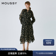 moussy 【歐陽(yáng)娜娜同款】女裝新款度假連衣裙028GAH30-6140 025花紋黑色 M 00002