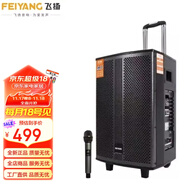 飛揚音箱 0838/1238戶(hù)外便攜藍牙移動(dòng)拉桿音響 廣場(chǎng)舞無(wú)線(xiàn)話(huà)筒K歌 QX-0838（8寸音響+單話(huà)筒）