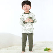 唐機豆豆男童小恐龍睡衣卡通全棉家居服軟糯秋衣套裝2025秋季新款 DQYXB503640花色 90 cm