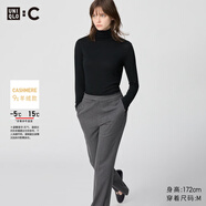 優(yōu)衣庫女裝HEATTECH EXTRA WARM 混紡高領(lǐng)T恤/長(cháng)袖 9%羊絨 478954 478954/09黑色 M