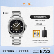 美度（MIDO）瑞士手表 舵手 TV款 長(cháng)動(dòng)能 商務(wù)休閑 機械鋼帶男表送男友