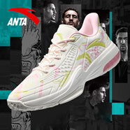 安踏（ANTA）KT3team|籃球鞋男秋冬湯普森防滑減震學(xué)生男士實(shí)戰運動(dòng)鞋子 【KT3-低幫版】白/粉紅/嫩綠-1 42.5