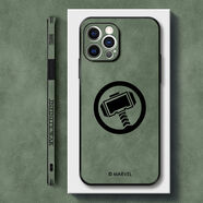 美贊仕漫威適用蘋(píng)果15promax手機殼新款magsafe磁吸iPhone16防摔13全包14保護套12pro鋼鐵俠max小羊皮8pl 芥末綠-雷神之錘 iPhone7