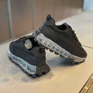 溫爾縵（E）歐洲站輕奢男士春秋新款休閑透氣布面厚底增高氣墊百搭運動(dòng)老爹鞋 黑色（皮鞋碼） 42