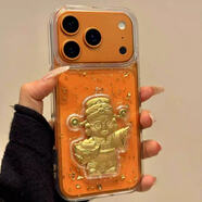品陌iPhone17手機殼蘋(píng)果17promax金箔16Pro金貼16promax新款15金片14爆款13發(fā)財16透明17air新年保護套 金泊元寶財神 蘋(píng)果XS
