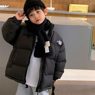 北臉北面專(zhuān)柜同款童裝男女童服2024新款冬季北洋氣面短款寬松洋氣免洗 黑色 150 建議體重60-70斤