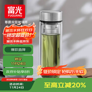 富光尊爵玻璃杯 男女士雙層水杯 高硼硅玻璃 304茶隔杯子泡茶杯400ml