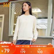 361°衛衣女士秋冬季運動(dòng)休閑舒適寬松圓領(lǐng)長(cháng)袖套頭上衣662334801D-1