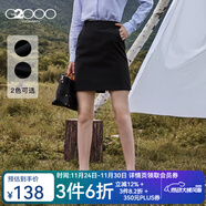 G2000女裝職業(yè)半身裙女修身短裙女 商務(wù)休閑工作黑色裙子 黑色 99 XXS /30