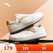 安踏元年丨女鞋板鞋冬季厚底增高休閑鞋小白鞋平底白色百搭運動(dòng)鞋女 【元年-新】 象牙白/淺胡桃色-2 36