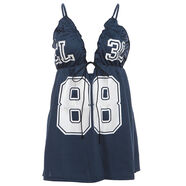 歐美辣妹風(fēng)撞色數字印花吊帶連衣裙女休閑個(gè)性顯瘦遮肉短裙 藍色 L L