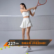 Monster Guardians運動(dòng)半身裙女 高腰顯瘦雙層打底防走光戶(hù)外休閑網(wǎng)球短裙 本白色 M