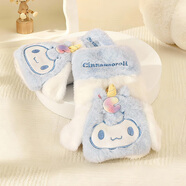 Cinnamoroll玉桂狗保暖手套女秋冬季女士加厚毛絨冬天開(kāi)車(chē)騎車(chē)防寒圣誕節禮物