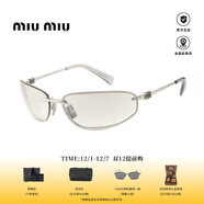 繆繆（MiuMiu）出游季墨鏡女時(shí)尚黑金logo板材貓眼太陽(yáng)眼鏡女生禮物SMU11W SMUA50S-1BC8H1（個(gè)性吸睛）