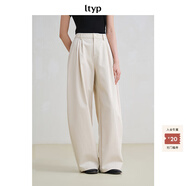 旅途原品【明星同款】ltyp桃皮細絨天絲棉斜紋彎刀褲  極簡(jiǎn)時(shí)尚休閑長(cháng)褲女 奶油杏 現貨 S