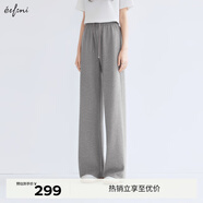 伊芙麗（eifini）【早八神褲】蔣欣代言品質(zhì)顯瘦拖地長(cháng)褲2025春季新款褲子小個(gè)版 淺灰 小個(gè)子版 S 80-105斤