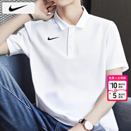 耐克（NIKE）POLO衫男士 25冬季新款運動(dòng)服裝翻領(lǐng)健身衣速干短袖透氣冰絲T恤 100白色/曬圖退5 3XL 【190】體重190~210斤左右