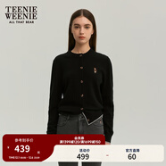Teenie Weenie小熊女裝簡(jiǎn)約針織衫女秋冬針織開(kāi)衫罩衫短外套上衣 黑色 XS (155)