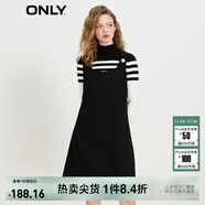 ONLY海軍風(fēng)針織衫背帶裙套裝連衣裙女|123107035 H1Z 黑色 XS (155) 76A
