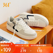 361°運動(dòng)男鞋秋冬季學(xué)生復古厚底增高小白休閑板鞋子男672426615-5
