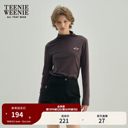 Teenie Weenie小熊秋冬隨心裁發(fā)熱肌底衣灰色T恤白色上衣打底衫女 煤灰色 L (170)