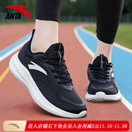 安踏（ANTA）女鞋運動(dòng)鞋秋冬季新款女跑鞋輕便休閑鞋子網(wǎng)面透氣跑步鞋小白鞋 黑色5512 40