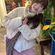 俞兆林（YUZHAOLIN）韓系碎花短款羽絨棉服女2025冬季新款面包休閑立領(lǐng)加厚棉服外套 粉碎花 M 建議100-120斤