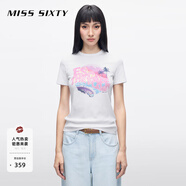 MISS SIXTY【安心品質(zhì)】2025春季新款短袖T恤女圓領(lǐng)印花時(shí)尚百搭 漂白 S
