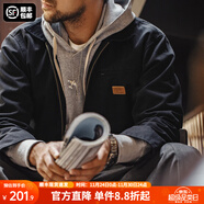 馬登工裝底特律獵裝夾克男美式復古J001巴恩風(fēng)翻領(lǐng)谷倉外套秋季新款 黑色 【男士休閑外套/高級感痞帥】 L