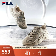 斐樂(lè )（FILA）跑步鞋老爹鞋男子跑步鞋MARSⅡ火星二代情侶款復古運動(dòng)鞋休閑鞋 駝絲錦-DO-F12M131116F 39