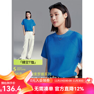 雲上生活【晴空T恤】索羅娜棉基礎純色t恤2025夏T9504X 秋波藍 40支棉索羅娜系列 XL 身高165-175cm，體重145以?xún)?
                                         title=