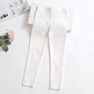 采購產(chǎn)品女孩鉛筆褲春夏薄糖果色的兒童外打底褲中號和大號的兒童緊 白色 110 cm