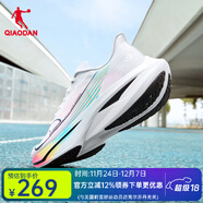 喬丹飛速3.0PRO男跑步鞋夏季網(wǎng)面透氣輕便減震碳板競訓運動(dòng)鞋 喬丹白/卷云藍 40.5