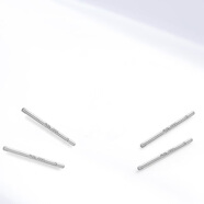 吳越老銀鋪999足銀純銀耳釘耳棒男女士養耳洞耳環(huán)耳針不用摘 足銀999耳針2對