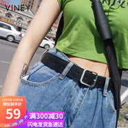 viney牛皮腰帶女針扣女士皮帶搭配牛仔褲腰帶時(shí)尚學(xué)高顏值裙帶生日禮物