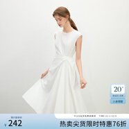 范思藍恩設計感收腰顯瘦連衣裙女夏季2025新款無(wú)袖中長(cháng)款裙子2300 梔子白 M