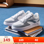 安踏輕松丨男板鞋男鞋冬季軟底小白鞋白色休閑鞋百搭運動(dòng)休閑板鞋 純凈白/霧灰-5 41