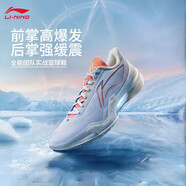 李寧利刃5Low籃球鞋男鞋減震回彈低幫防滑實(shí)戰球鞋穩定支撐耐磨運動(dòng)鞋 【利刃5】冰河藍/米白色 39