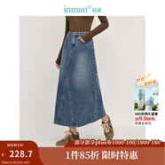 茵曼（INMAN）時(shí)尚繡花立領(lǐng)襯衫洋氣寬松休閑長(cháng)袖襯衣 牛仔藍半身裙-18438189 S （褲子 26碼）