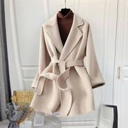 卡悠萊時(shí)尚女外套洋氣款減齡女人味年輕冬裝氣質(zhì)小香風(fēng)套裝女裝秋冬高端 杏色上衣(小眾獨特別致上衣顯瘦 大碼L(建議100-120斤) 均碼