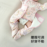寶寶褲子打底開(kāi)襠高腰護肚小月齡魔術(shù)貼冬季加厚夾棉嬰兒保暖棉褲 【保暖棉褲】包腳粉 52 ：0-2個(gè)月 推薦體重：6-10斤