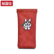 裹蔻素裹適用于蘋(píng)果iPhone1213171516proMax手機套絨布袋防塵保護套殼防刮全包內膽包17air手機袋自封 橘紅色哈士奇1 iphone17ProMax