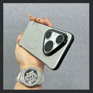 華為（HUAWEI）【品質(zhì)原裝】磁充電適用于華為Pola80Pro手機殼P80Pro+小市場(chǎng)高端 無(wú)邊框貼皮【金絲銀錦灰】磁吸 華為Mate_70Pro